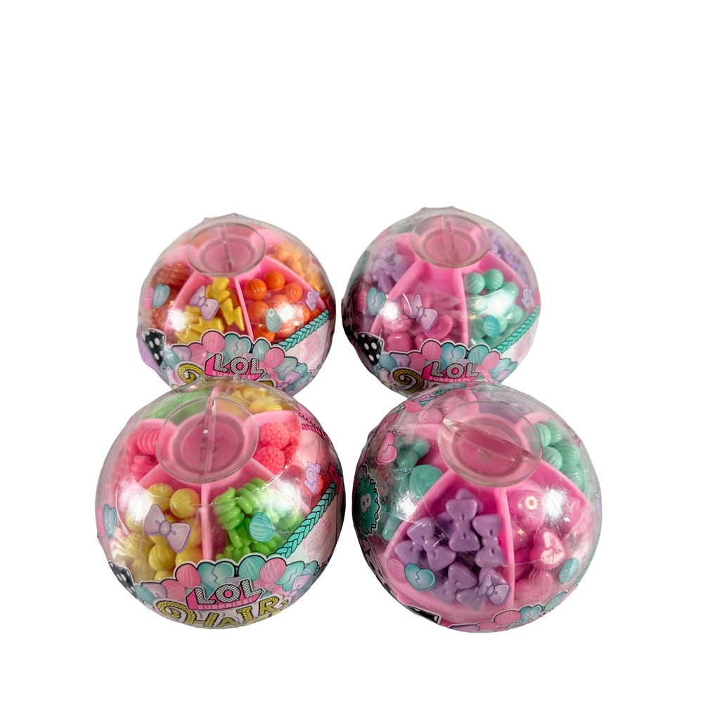 LOL Surprise Hair Beads Tots Dolls Balls Lot of 4 MGA DIY Styling Toys NWT